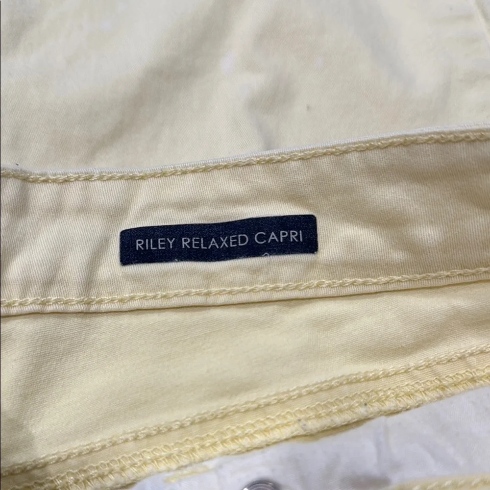 Bandolino Riley Relaxed Capris Yellow Cropped Pants 16 - Picture 6 of 6